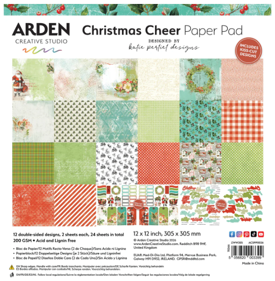 Arden Creative Studio Christmas Cheer 12in x 12in Paper Pad