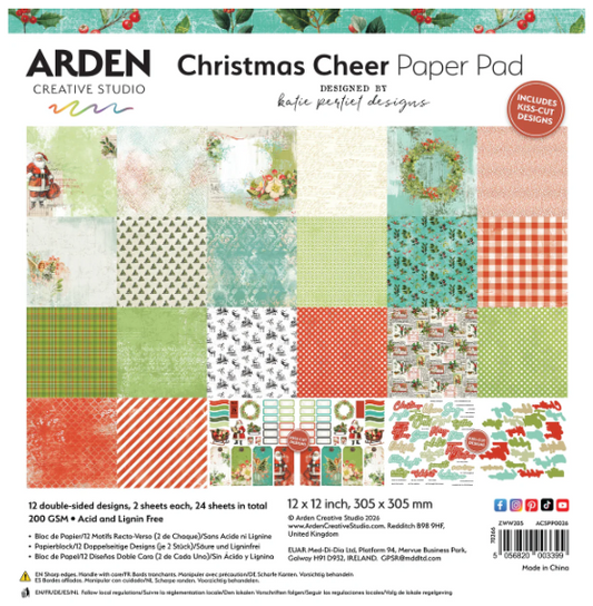 Arden Creative Studio Christmas Cheer 12in x 12in Paper Pad