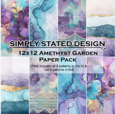 Simply Stated Design 12x12 Amethyst Garden Paper Pack