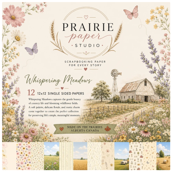 Prairie Paper Studio 12x12 Collection -Whispering Meadows