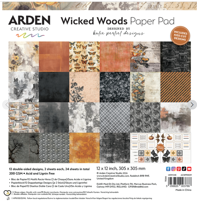 Arden Creative Studio Wicked Woods 12in x 12in Paper Pad