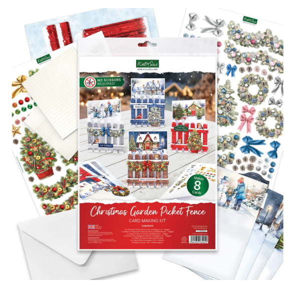 Katy Sue Christmas Garden Picket Fence Card Making Kit