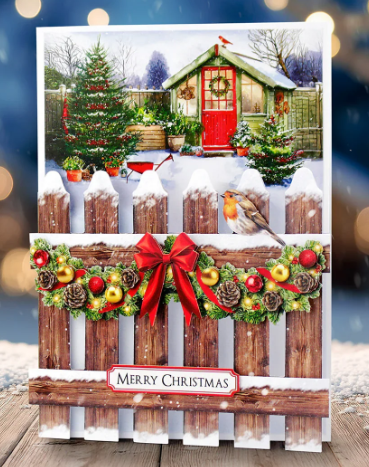 Katy Sue Christmas Garden Picket Fence Card Making Kit