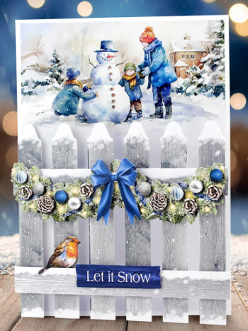 Katy Sue Christmas Garden Picket Fence Card Making Kit