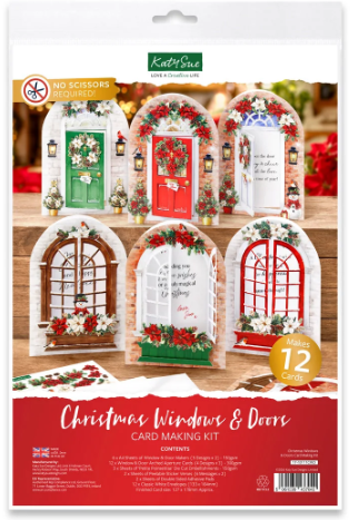Katy Sue Christmas Windows & Doors, Card Making Kit