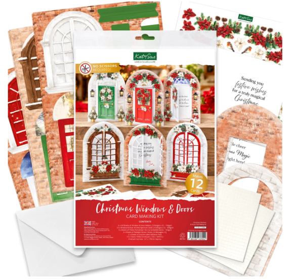 Katy Sue Christmas Windows & Doors, Card Making Kit