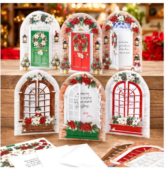 Katy Sue Christmas Windows & Doors, Card Making Kit