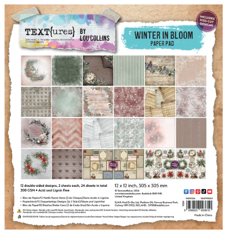 TEXT{ures} Winter in Bloom 12in x 12in Paper Pad