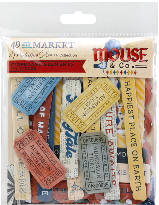 49 & Market Mouse & Co Chipboard Elements