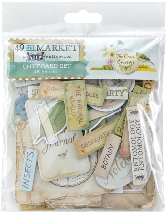 49 & Market The Quiet Observer Chipboard Set
