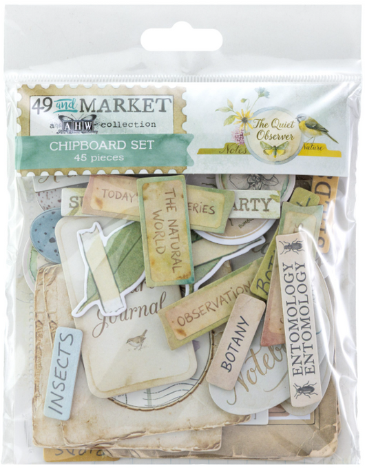 49 & Market The Quiet Observer Chipboard Set