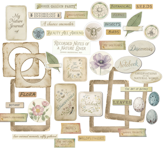 49 & Market The Quiet Observer Chipboard Set