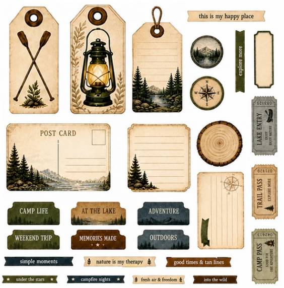 Prairie Paper Studio  - Campfire Memories - Ephemera 3