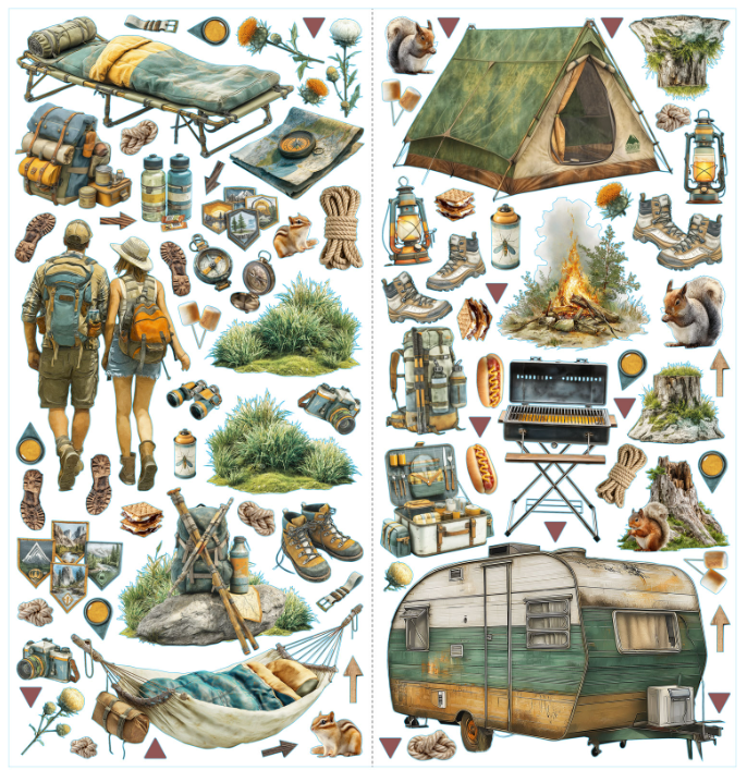 49 & Market Campfire Memories Laser Cuts Camping Elements