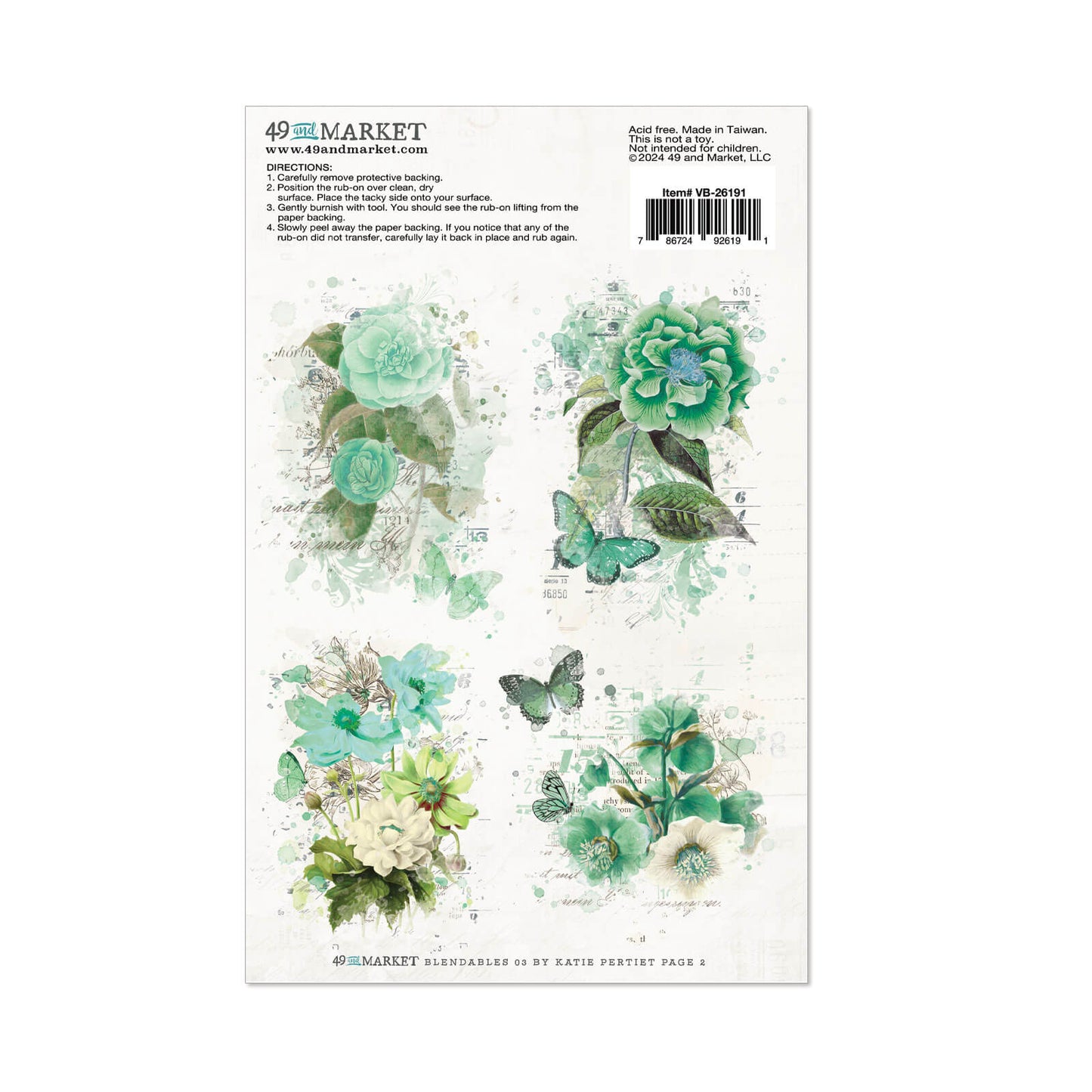 Essential Blendables 03 Rub-On Transfers