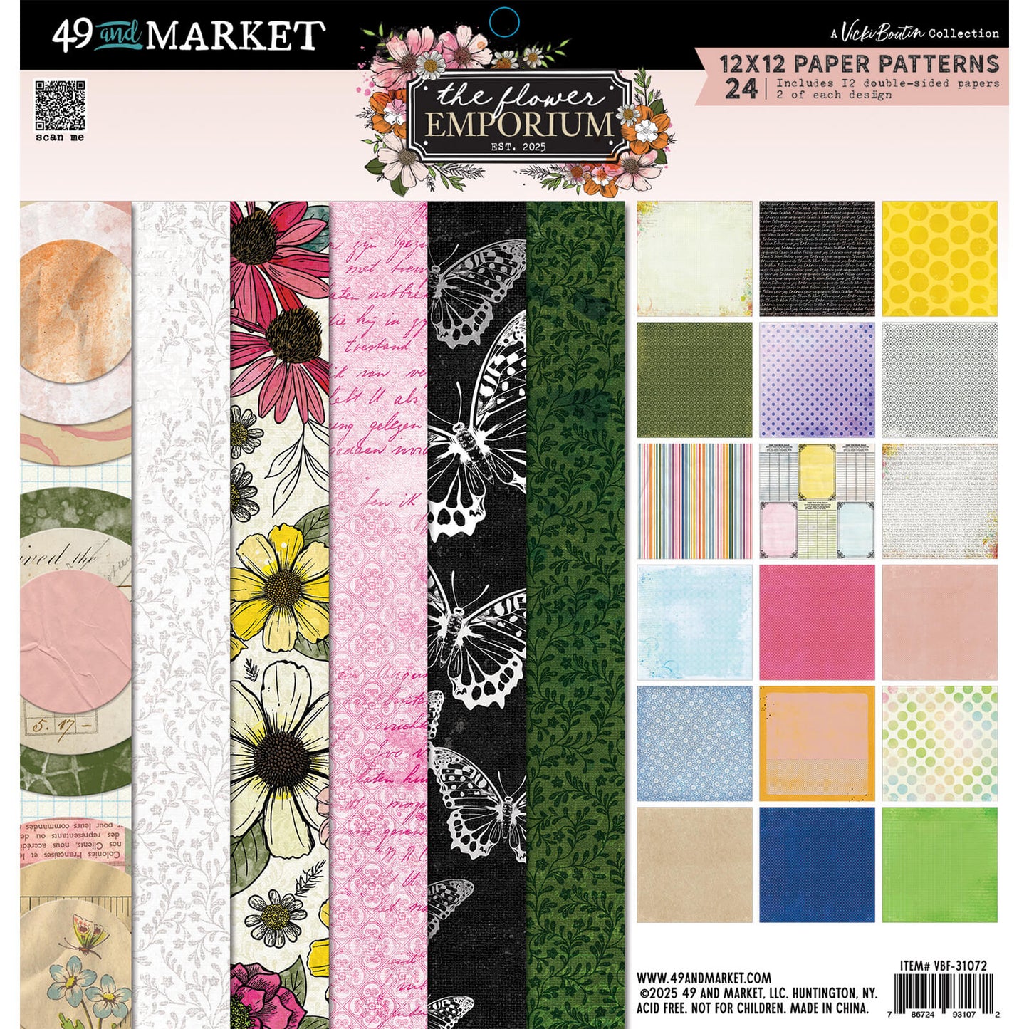 The Flower Emporium 12x12 Paper Patterns