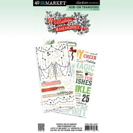 Mistletoe & Memories Rub On Transfers