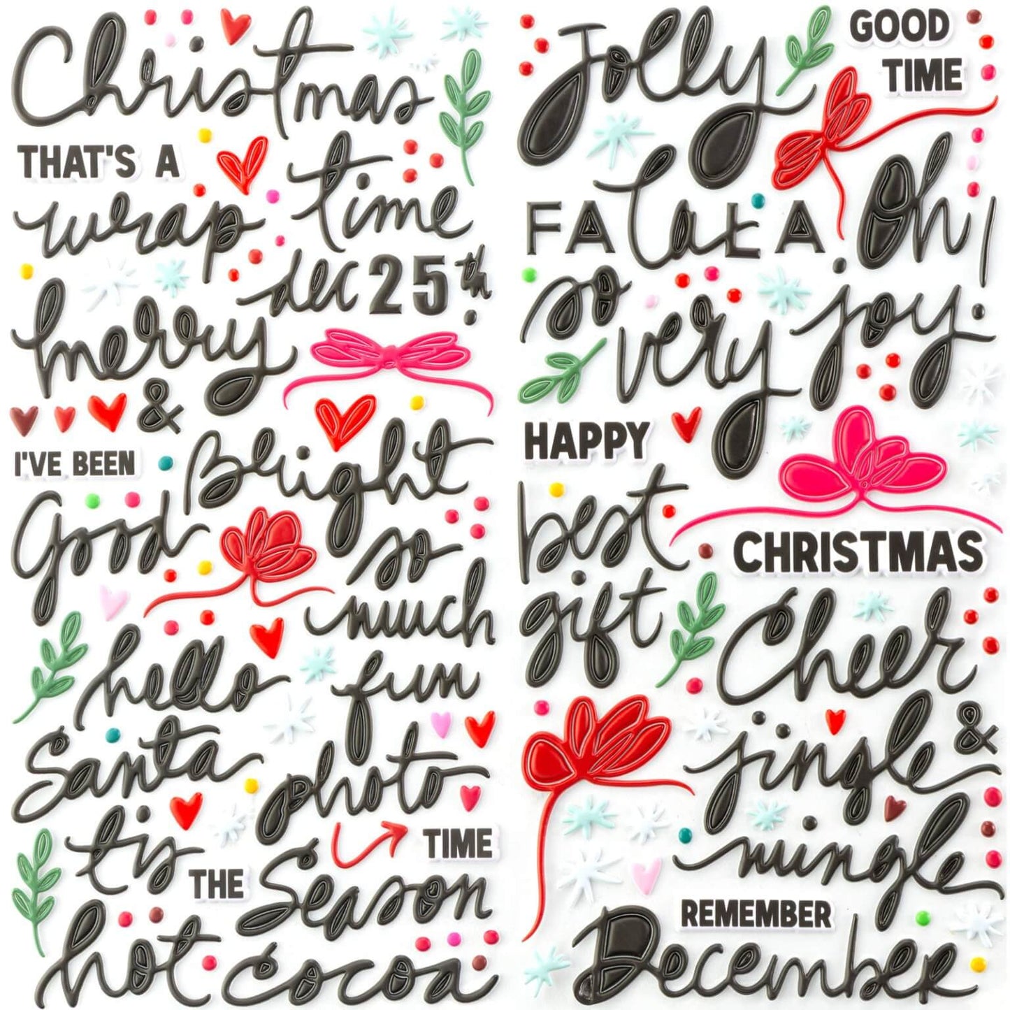 Mistletoe & Memories Puffy Stickers