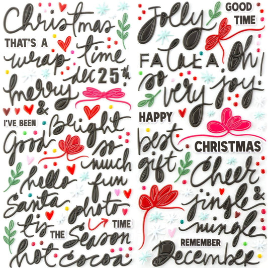 Mistletoe & Memories Puffy Stickers